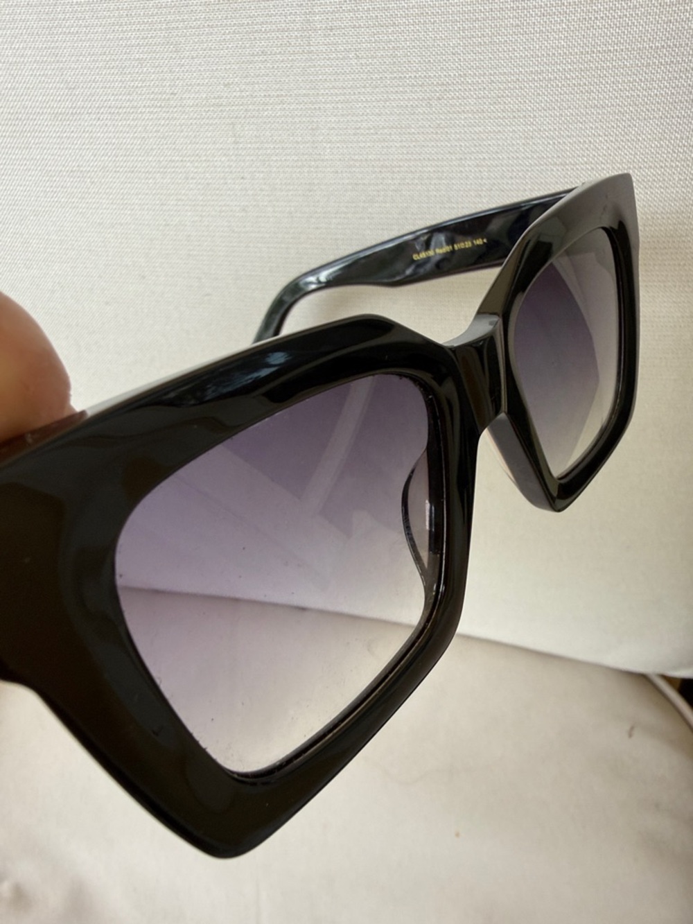 Celine Black Oversized Square Acetate Sunglasses 🕶️ with Gradient Lenses Italy - Picture 15 of 16
